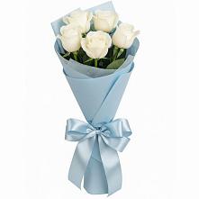 Букет 5 Белых роз Проуд в Ивановской