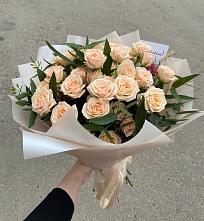 Букет Кремовые розы Латте в Ивановской