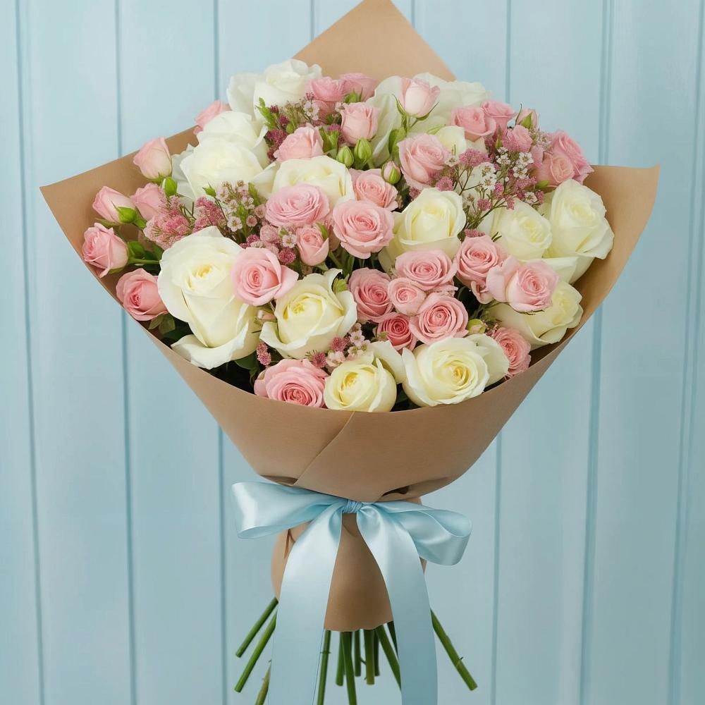 Букет цветов из: Розы в Ивановской