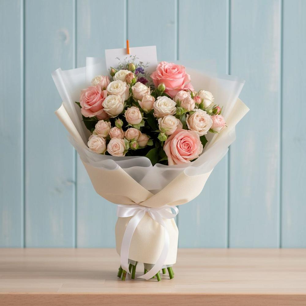 Букет цветов из: Розы в Ивановской