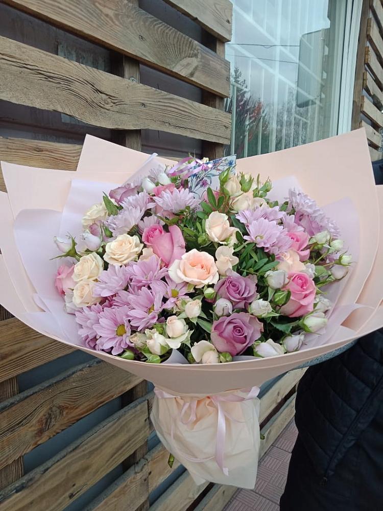 Букет цветов из: Розы и Хризантемы в Ивановской