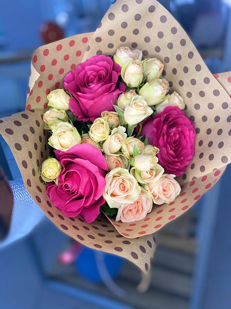 Букет цветов из: Розы в Ивановской