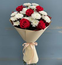 Букет цветов из:  Розы и Хризантемы в Ивановской