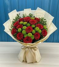 Букет цветов из:  Розы и Хризантемы в Ивановской