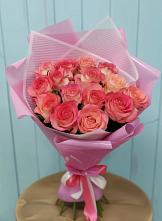 Букет 15 Розовых роз Равель в Ивановской
