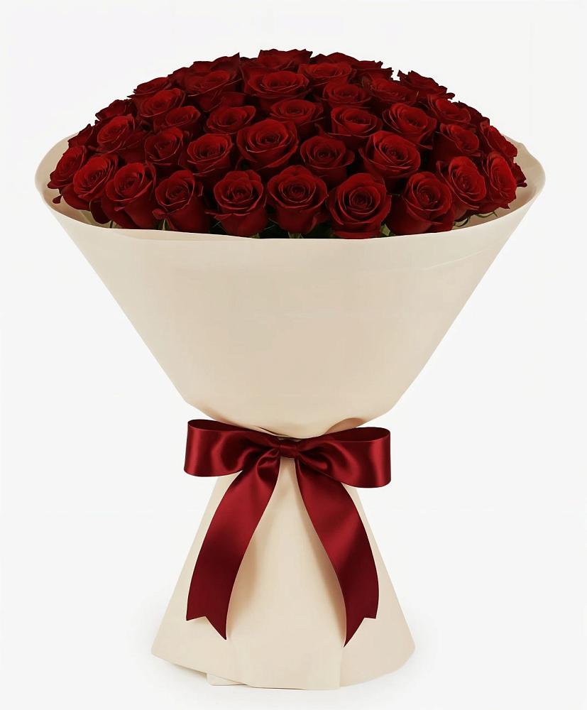 Букет 101 Бордовая роза Блэк Бакарра в Ивановской