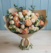 Букет цветов из:  Альстромерии и Розы в Ивановской